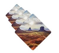 Lot de 4 désodorisants de voiture - Paysage de Monument Valley - Cartes parfumées à suspendre - Parfum durable - Tablettes d'aromathérapie de voiture - Pendentif de rétroviseur pour armoire à