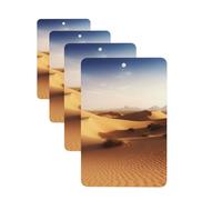 Lot de 4 désodorisants de voiture - Paysage désertique - Cartes parfumées à suspendre - Parfum durable - Tablettes d'aromathérapie de voiture - Pendentif de rétroviseur pour armoire à chaussures