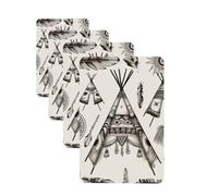 Lot de 4 désodorisants de voiture personnalisés avec bandeau en forme de tipi - Cadeau pour homme et femme - Tablettes d'aromathérapie à suspendre - Cartes parfumées à suspendre pour armoire de salle