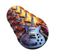 Lot de 4 désodorisants de voiture pour voiture, tablettes d'aromathérapie, guitare électrique magique, cartes parfumées à suspendre, feuilles parfumées amusantes pour chambre à coucher, armoire