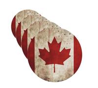 Lot de 4 désodorisants de voiture rétro avec drapeau du Canada - Cadeau pour homme et femme - Tablettes d'aromathérapie - Cartes parfumées à suspendre pour garde-robe et salle de bain