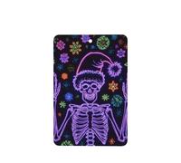 Lot de 4 désodorisants de voiture squelette portant un chapeau de Père Noël - Cartes parfumées à suspendre - Cartes parfumées pour tablettes d'aromathérapie de voiture