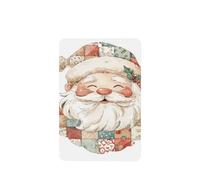 Lot de 4 désodorisants de voiture style patchwork avec motif Père Noël souriant - Cartes parfumées à suspendre - Cartes parfumées pour tablettes d'aromathérapie de voiture