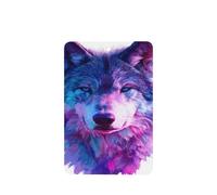 Lot de 4 désodorisants de voiture Tie Dye Wolf - Rose fluo - Bleu et violet - Cartes parfumées à suspendre - Pour tablettes d'aromathérapie de voiture