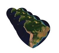 Lot de 4 désodorisants décoratifs pour voiture - Longue durée - Parfum à suspendre - Amérique du Sud - Image satellite - Tablettes d'aromathérapie - Pendentif pour rétroviseur - Pour homme et femme