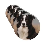 Lot de 4 désodorisants décoratifs pour voiture - Longue durée - Parfum à suspendre - Border Collie - Tablettes d'aromathérapie pour rétroviseur - Pour homme et femme