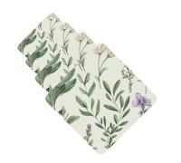 Lot de 4 désodorisants décoratifs pour voiture - Longue durée - Parfum à suspendre - Fleur verte - Herbes - Feuilles de sauge - Tablettes d'aromathérapie - Pendentif de rétroviseur - Pour homme et