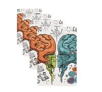 Lot de 4 désodorisants décoratifs pour voiture - Longue durée - Parfum à suspendre - Fonction cerveau gauche et droit - Tablettes d'aromathérapie de voiture - Pendentif de rétroviseur - Pour homme et