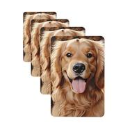 Lot de 4 désodorisants décoratifs pour voiture - Longue durée - Parfum à suspendre - Mignon Golden Retriever - Tablettes d'aromathérapie - Pendentif pour rétroviseur - Pour homme et femme