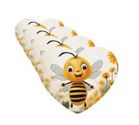 Lot de 4 désodorisants décoratifs pour voiture - Longue durée - Parfum à suspendre - Motif abeilles mignonnes - Fleur de marguerite - Tablettes d'aromathérapie - Pendentif de rétroviseur - Pour homme