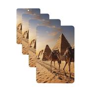 Lot de 4 désodorisants décoratifs pour voiture - Longue durée - Parfum à suspendre - Parfum chameaux d'Égypte - Tablettes d'aromathérapie - Pendentif pour rétroviseur - Pour homme et femme