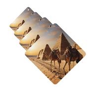 Lot de 4 désodorisants décoratifs pour voiture - Longue durée - Parfum à suspendre - Parfum chameaux d'Égypte - Tablettes d'aromathérapie - Pendentif pour rétroviseur - Pour homme et femme