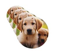 Lot de 4 désodorisants décoratifs pour voiture - Longue durée - Parfum à suspendre - Parfum mignon Golden Retriever - Chiot d'aromathérapie - Tablettes d'aromathérapie - Pendentif pour rétroviseur