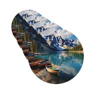 Lot de 4 désodorisants décoratifs pour voiture - Longue durée - Parfum à suspendre - Parfum moraine lac canoës - Tablettes d'aromathérapie - Pendentif pour rétroviseur - Pour homme et femme