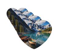 Lot de 4 désodorisants décoratifs pour voiture - Longue durée - Parfum à suspendre - Parfum moraine lac canoës - Tablettes d'aromathérapie - Pendentif pour rétroviseur - Pour homme et femme