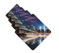 Lot de 4 désodorisants décoratifs pour voiture - Longue durée - Parfum à suspendre - Parfum New York Night - Aromathérapie - Pour rétroviseur - Pour homme et femme