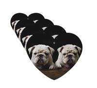 Lot de 4 désodorisants décoratifs pour voiture - Longue durée - Parfum à suspendre - Petit bouledogue blanc - Tablettes d'aromathérapie - Pendentif de rétroviseur - Pour homme et femme