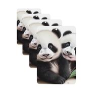 Lot de 4 désodorisants décoratifs pour voiture - Longue durée - Parfum à suspendre - Pour bébé panda - Tablettes d'aromathérapie - Pendentif de rétroviseur - Pour homme et femme