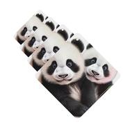 Lot de 4 désodorisants décoratifs pour voiture - Longue durée - Parfum à suspendre - Pour bébé panda - Tablettes d'aromathérapie - Pendentif de rétroviseur - Pour homme et femme