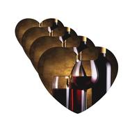 Lot de 4 désodorisants décoratifs pour voiture - Longue durée - Parfum à suspendre - Trois bouteilles de vin et verre - Aromathérapie - Pour rétroviseur de voiture - Pour homme et femme