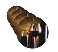 Lot de 4 désodorisants décoratifs pour voiture - Longue durée - Parfum à suspendre - Trois bouteilles de vin et verre - Aromathérapie - Pour rétroviseur de voiture - Pour homme et femme