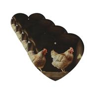 Lot de 4 désodorisants décoratifs pour voiture - Longue durée - Parfum à suspendre - Trois poules - Tablettes d'aromathérapie - Pendentif de rétroviseur - Pour homme et femme