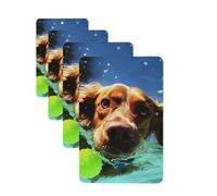 Lot de 4 désodorisants décoratifs pour voiture - Longue durée - Parfum amusant - Pour chien de natation - Aromathérapie - Pendentif de rétroviseur - Pour homme et femme