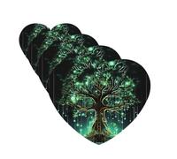 Lot de 4 désodorisants décoratifs pour voiture - Longue durée - Parfum arbre vert magique - Tablette d'aromathérapie - Pendentif de rétroviseur - Pour homme et femme