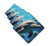 Lot de 4 désodorisants décoratifs pour voiture - Longue durée - Parfum dauphins - Tablettes d'aromathérapie - Pendentif de rétroviseur - Pour homme et femme