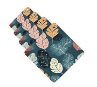 Lot de 4 désodorisants décoratifs pour voiture - Longue durée - Parfum de luxe - Feuilles mignonnes - Aromathérapie - Pendentif pour rétroviseur - Pour homme et femme