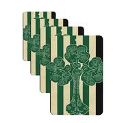 Lot de 4 désodorisants décoratifs pour voiture - Longue durée - Parfum drapeau irlandais américain - Tablettes d'aromathérapie - Pendentif de rétroviseur - Pour homme et femme