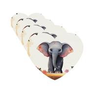 Lot de 4 désodorisants décoratifs pour voiture - Longue durée - Parfum éléphant porte-bonheur - Tablette d'aromathérapie - Pendentif de rétroviseur - Pour homme et femme