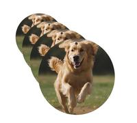 Lot de 4 désodorisants décoratifs pour voiture - Longue durée - Parfum Golden Retriever - Pour voiture - Aromathérapie - Pendentif pour rétroviseur - Pour homme et femme