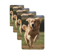 Lot de 4 désodorisants décoratifs pour voiture - Longue durée - Parfum Golden Retriever - Pour voiture - Aromathérapie - Pendentif pour rétroviseur - Pour homme et femme