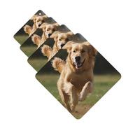 Lot de 4 désodorisants décoratifs pour voiture - Longue durée - Parfum Golden Retriever - Pour voiture - Aromathérapie - Pendentif pour rétroviseur - Pour homme et femme