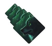 Lot de 4 désodorisants décoratifs pour voiture - Longue durée - Parfum loup vert - Aromathérapie - Pour rétroviseur - Pour homme et femme