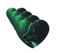 Lot de 4 désodorisants décoratifs pour voiture - Longue durée - Parfum loup vert - Aromathérapie - Pour rétroviseur - Pour homme et femme