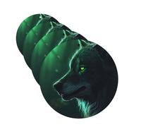 Lot de 4 désodorisants décoratifs pour voiture - Longue durée - Parfum loup vert - Aromathérapie - Pour rétroviseur - Pour homme et femme