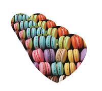 Lot de 4 désodorisants décoratifs pour voiture - Longue durée - Parfum macaron - Biscuit - Pâtisseries aromathérapie - Tablettes d'aromathérapie - Pendentif de rétroviseur - Pour homme et femme