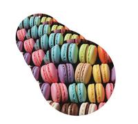 Lot de 4 désodorisants décoratifs pour voiture - Longue durée - Parfum macaron - Biscuit - Pâtisseries aromathérapie - Tablettes d'aromathérapie - Pendentif de rétroviseur - Pour homme et femme
