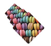 Lot de 4 désodorisants décoratifs pour voiture - Longue durée - Parfum macaron - Biscuit - Pâtisseries aromathérapie - Tablettes d'aromathérapie - Pendentif de rétroviseur - Pour homme et femme