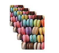 Lot de 4 désodorisants décoratifs pour voiture - Longue durée - Parfum macaron - Biscuit - Pâtisseries aromathérapie - Tablettes d'aromathérapie - Pendentif de rétroviseur - Pour homme et femme