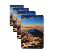 Lot de 4 désodorisants décoratifs pour voiture - Longue durée - Parfum Mauna Kea Summit Sunset - Tablette d'aromathérapie pour rétroviseur - Pour homme et femme