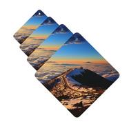 Lot de 4 désodorisants décoratifs pour voiture - Longue durée - Parfum Mauna Kea Summit Sunset - Tablette d'aromathérapie pour rétroviseur - Pour homme et femme