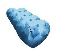 Lot de 4 désodorisants décoratifs pour voiture - Longue durée - Parfum ours bleu - Tablettes d'aromathérapie - Pendentif de rétroviseur - Pour homme et femme