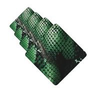 Lot de 4 désodorisants décoratifs pour voiture - Longue durée - Parfum peau de serpent verte - Aromathérapie - Pour rétroviseur de voiture - Pour homme et femme