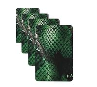 Lot de 4 désodorisants décoratifs pour voiture - Longue durée - Parfum peau de serpent verte - Aromathérapie - Pour rétroviseur de voiture - Pour homme et femme