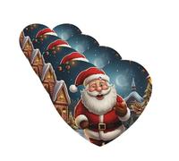 Lot de 4 désodorisants décoratifs pour voiture - Longue durée - Parfum Père Noël - Zoom - Tablette d'aromathérapie - Pendentif de rétroviseur - Pour homme et femme