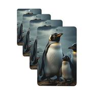 Lot de 4 désodorisants décoratifs pour voiture - Longue durée - Parfum pingouin - Famille de pingouin - Tablette d'aromathérapie - Pendentif de rétroviseur - Pour homme et femme