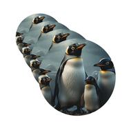 Lot de 4 désodorisants décoratifs pour voiture - Longue durée - Parfum pingouin - Famille de pingouin - Tablette d'aromathérapie - Pendentif de rétroviseur - Pour homme et femme